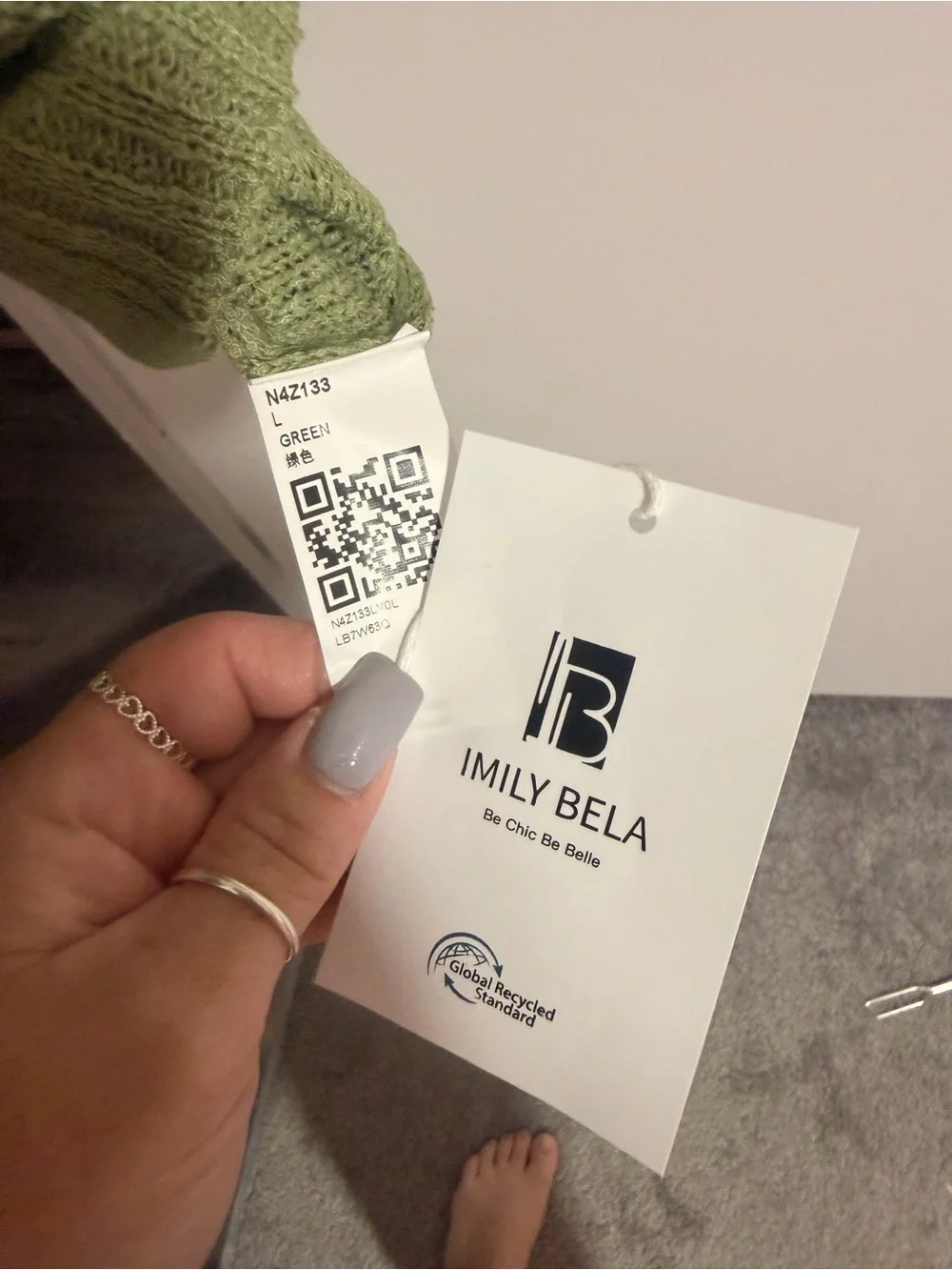 Amazon Olive Green Knit Top and Drawstring Short Set